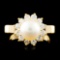 14K Gold 7.00MM Pearl & 0.42ctw Diamond Ring