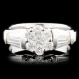 Platinum 0.63ctw Diamond Ring