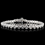 14K White Gold 0.50ctw Diamond Bracelet