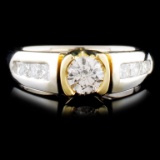 14K TT Gold 1.05ctw Diamond Ring