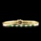 14K Gold 0.32ctw Emerald & 0.24ctw Diamond Bracele