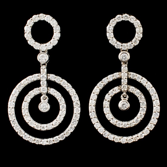 18K Gold 2.10ctw Diamond Earrings