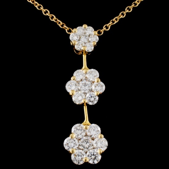 18K Yellow Gold 2.02ctw Diamond Necklace