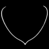 ^18k White Gold 4.00ct Diamond Necklace
