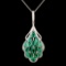 14K Gold 6.58ctw Emerald & 0.87ctw Diamond Pendant
