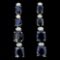 14K Gold 5.00ct Sapphire & 0.35ctw Diamond Earring