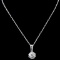 18K White Gold 0.54ctw Diamond Pendant