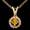 18K Yellow Gold 0.20ct Sapphire & 0.28ct Diamond P