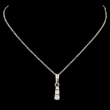 14K Gold 0.19ctw Diamond Pendant