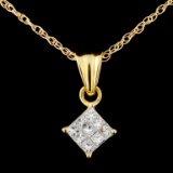18K Gold 0.30ctw Diamond Pendant