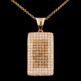 14K Gold 1.00ctw Fancy Diamond Pendant