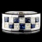 18K Gold 1.48ctw Sapphire & 1.07ctw Diamond Ring