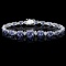 14k Gold 12.00ct Tanzanite & 0.70ct Diamond Brace