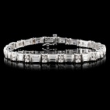 14K White Gold 4.73ctw Diamond Bracelet