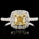 18K Gold 0.95ctw Fancy Diamond Ring