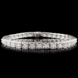 14K White Gold 2.00ctw Diamond Bracelet