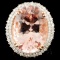 14K Rose Gold 19.64ct Morganite & 1.29ctw Diamond