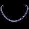 14k Gold 55.00ct Tanzanite & 1.35ct Diamond Neckl