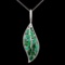 14K Gold 7.93ctw Emerald & 1.05ctw Diamond Pendant