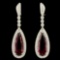 18K Gold 15.24ct Tourmaline & 2.77ctw Diamond Earr