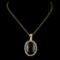 14K Gold Onyx & 0.41ctw Diamond Pendant