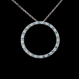 18K White Gold 0.62ctw Diamond Pendant