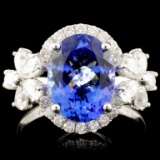 14K Gold 2.90ct Tanzanite & 1.05ctw Diamond Ring