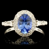 14K Gold 1.05ct Tanzanite & 0.35ctw Diamond Ring