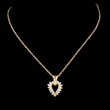 14K Gold 0.36ctw Diamond Pendant