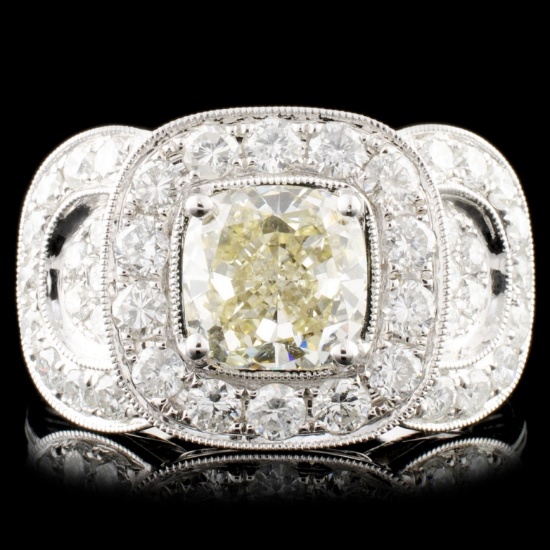 18K Gold 3.43ct Fancy Color Diamond Ring