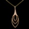 14K Gold 1.02ctw Diamond Pendant