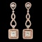 18K Rose Gold 2.58ctw Diamond Earrings