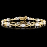 14K Gold 1.00ctw Diamond Bracelet