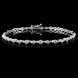 18K White Gold 2.00ctw Diamond Bracelet