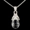 18K Gold 15.76ct Quartz & 0.24ctw Diamond Pendant