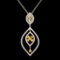 18K Gold 1.27ctw Diamond Pendant