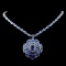 14K White Gold 42.50ct Tanzanite & 2.20ct Diamond