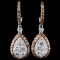 14K White Gold 2.53ctw Fancy Color Diamond Earring