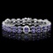 14K White Gold 23.45ct Tanzanite & 1.30ct Diamond