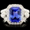 14K Gold 2.83ct Tanzanite & 0.81ctw Diamond Ring