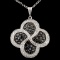 14K White Gold 0.80ctw Fancy Diamond Pendant