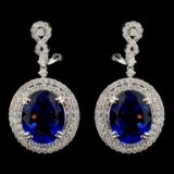 18K White Gold 15.96ct Tanzanite & 2.46ct Diamond