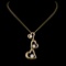 14K Gold 0.22ctw Diamond Pendant