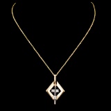 14K Gold 0.09ctw Diamond Pendant