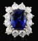 18K Gold 5.64ct Tanzanite & 3.75ct Diamond Ring