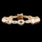 14K Gold 6.95ct Morganite & 1.25ctw Diamond Bracel