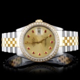 Rolex YG/SS DateJust 1.50ct Diamond 36MM Watch