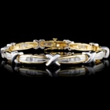 14K TT 1.24ct Ladies Diamond Bracelet