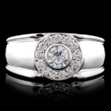 14K White Gold 0.68ctw Diamond Ring