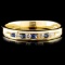 14K Gold 0.14ctw Sapphire & 0.08ctw Diamond Ring